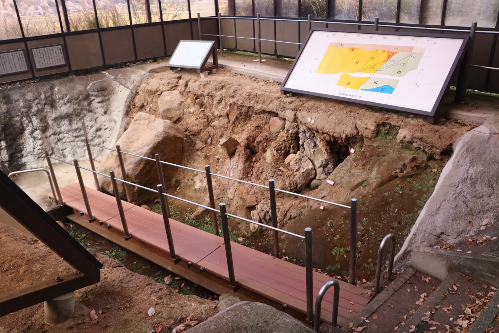 丹那断層公園の断層地下観察室